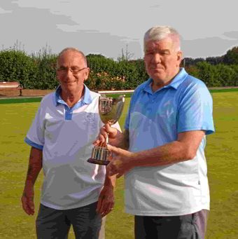 Masters Tournament Winner 2021, Dave Page, taking the Peter Sumner Cup